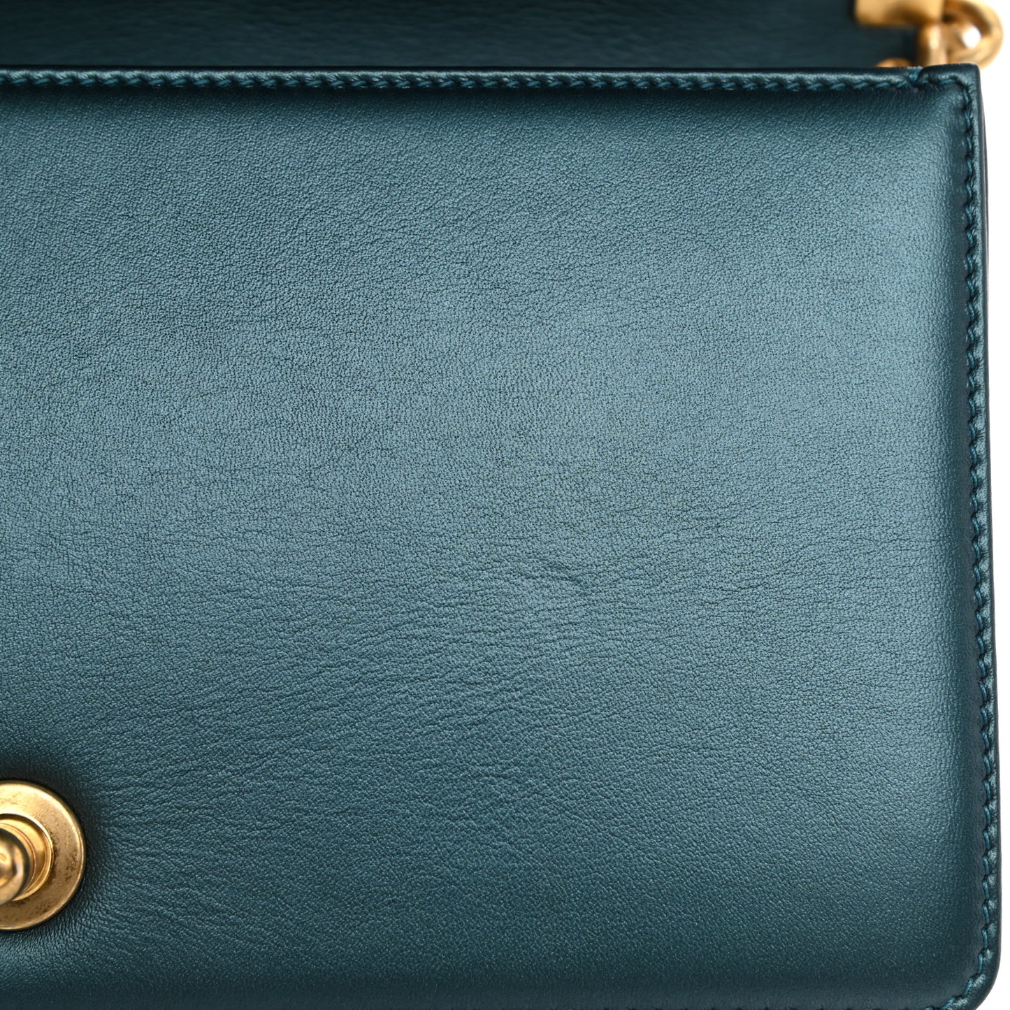 Metallic Calfskin Quilted Medium Boy Flap Blue