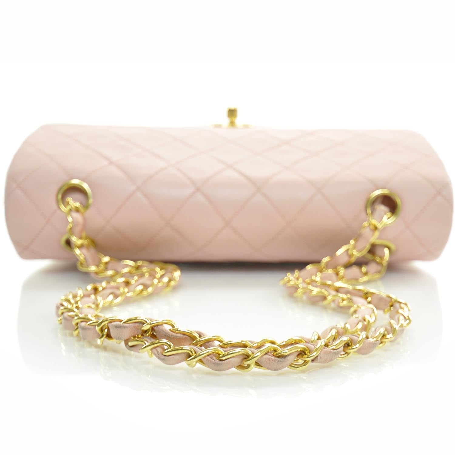 Chanel Lambskin Medium Double Flap Pink GHW 5 of 11