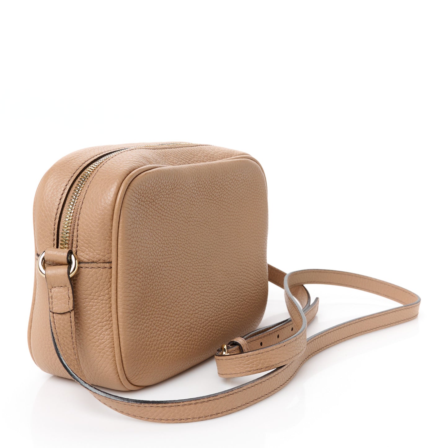 Pebbled Calfskin Small Soho Disco Bag Rose Beige