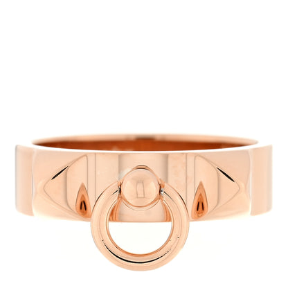 Hermes 18K Rose Gold PM Collier De Chien Ring 50 5.25 1 of 4