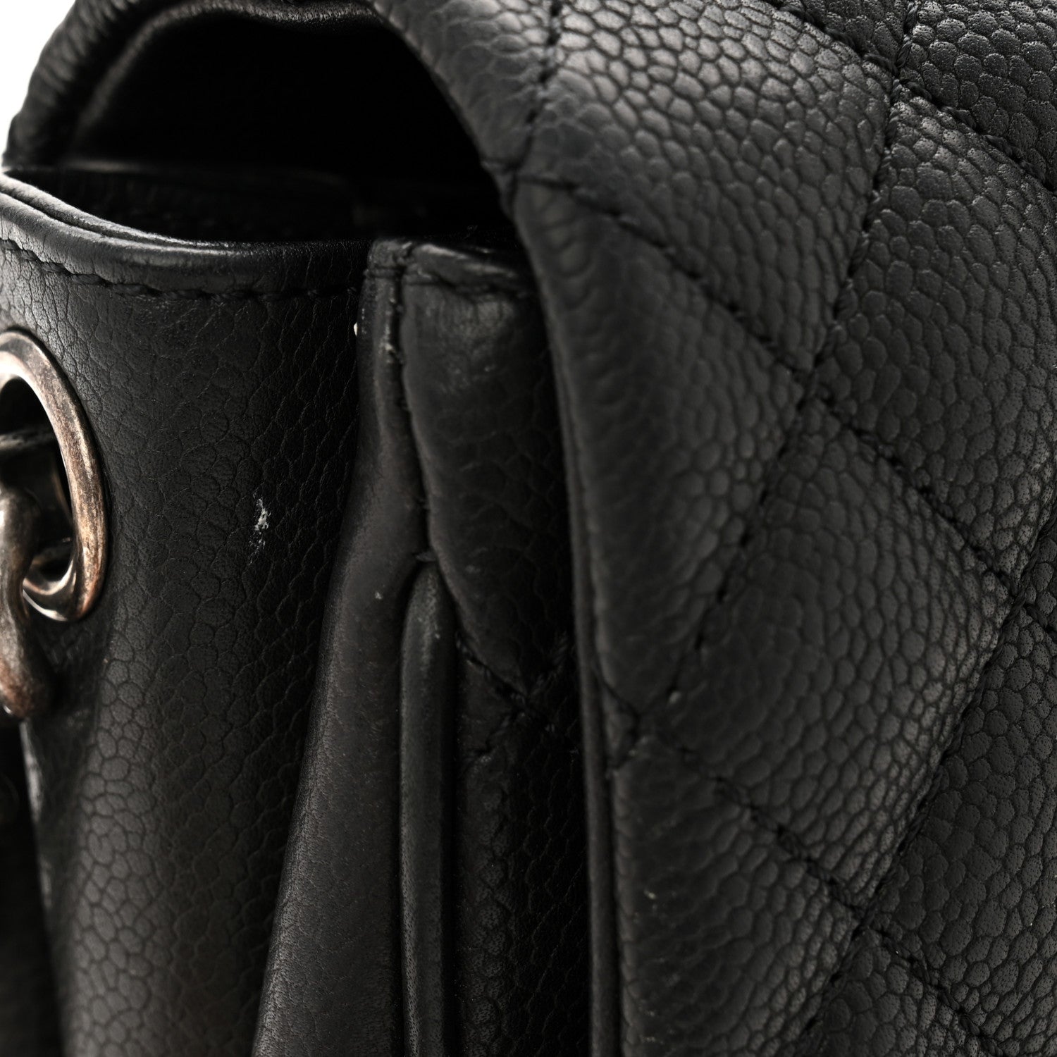 Chanel Caviar Quilted Medium Rock In Rome Single Flap Black 12 of 13
