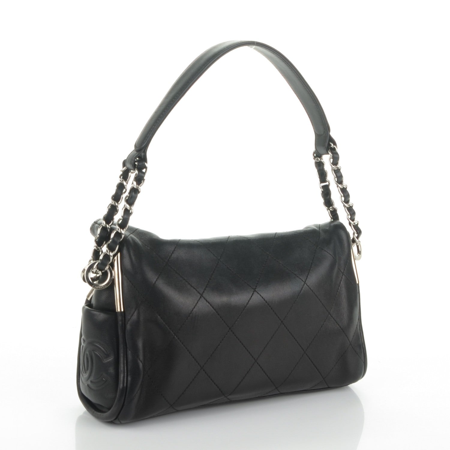 Chanel Lambskin Stitched Small Ultimate Soft Tote Black 3 of 7