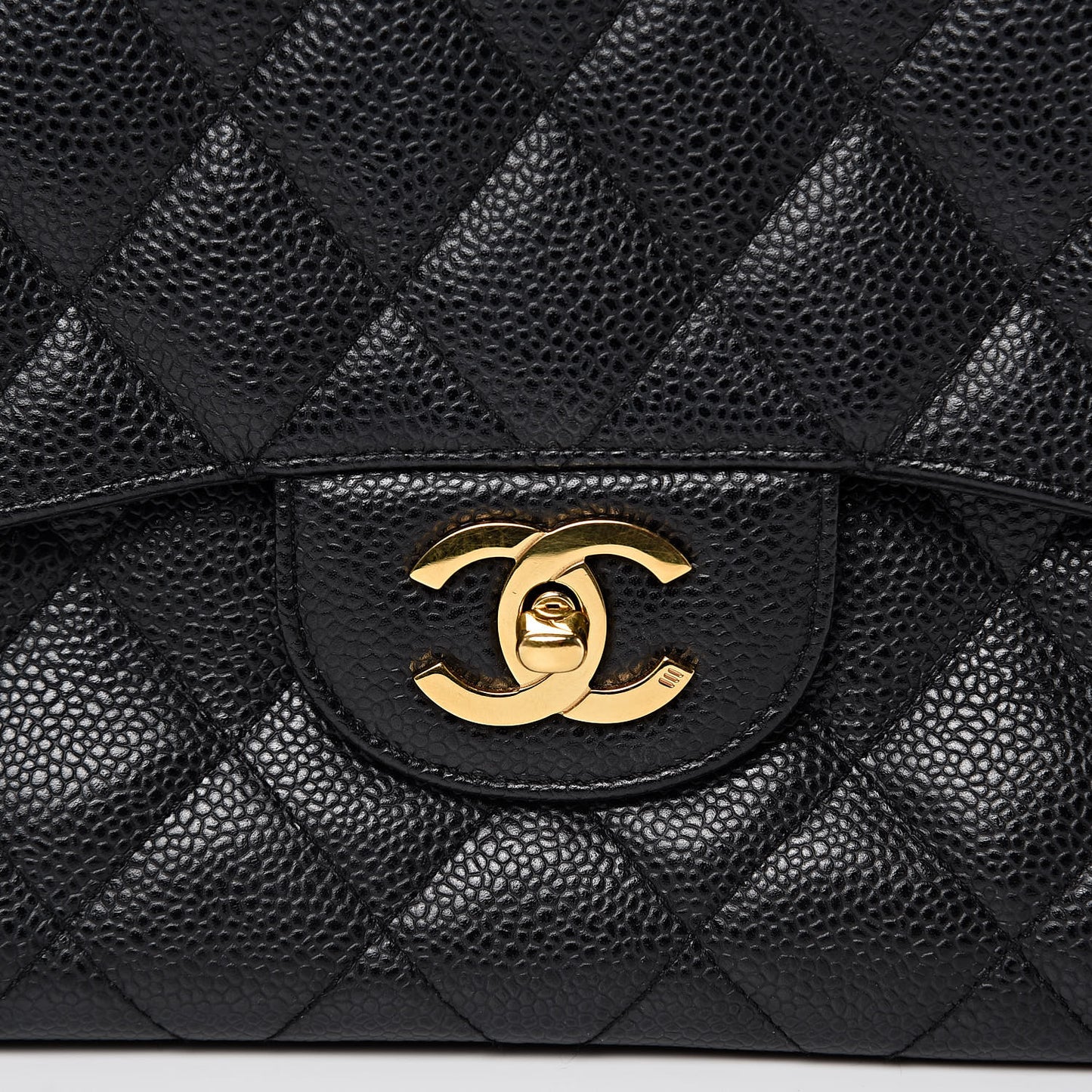 Caviar Quilted Jumbo Single Flap Black