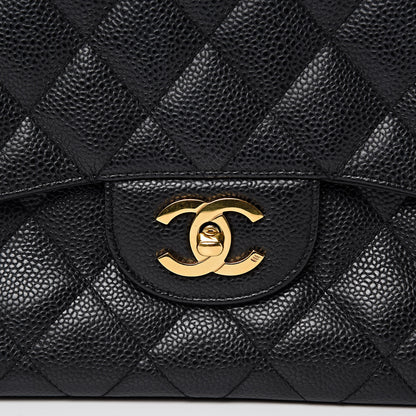 Chanel Caviar Quilted Jumbo Single Flap Black 8 of 12