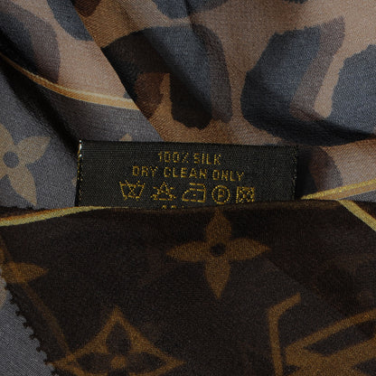 Louis Vuitton Silk Leopard and Monogram Scarf 5 of 5