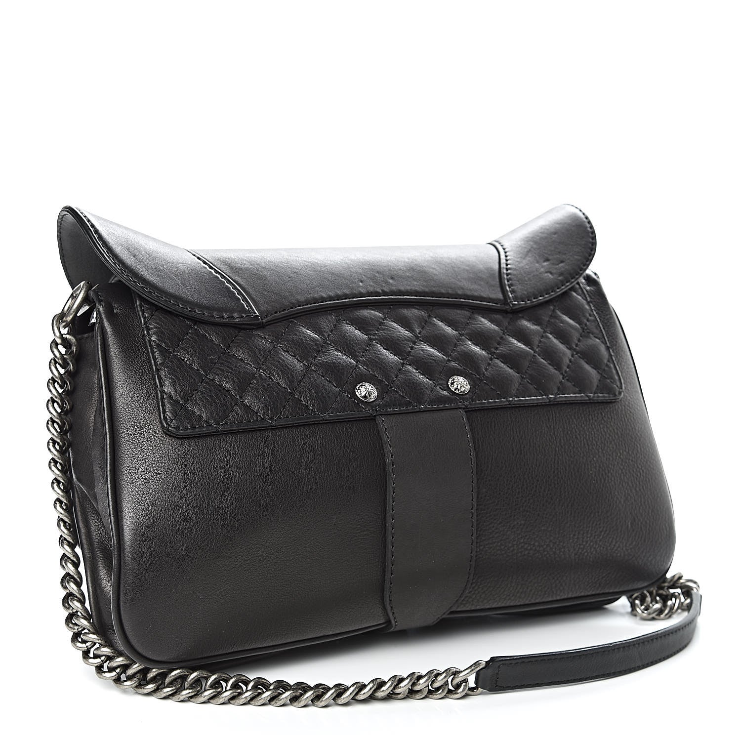 Chanel Calfskin Quilted Dallas Saddle Bag Black 3 of 12