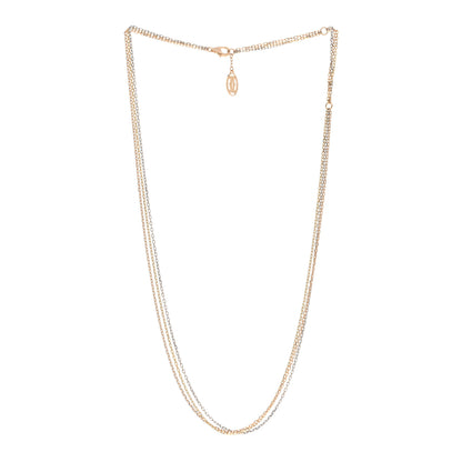 Cartier 18K Pink Yellow White Gold Three Chain Necklace 4 of 5