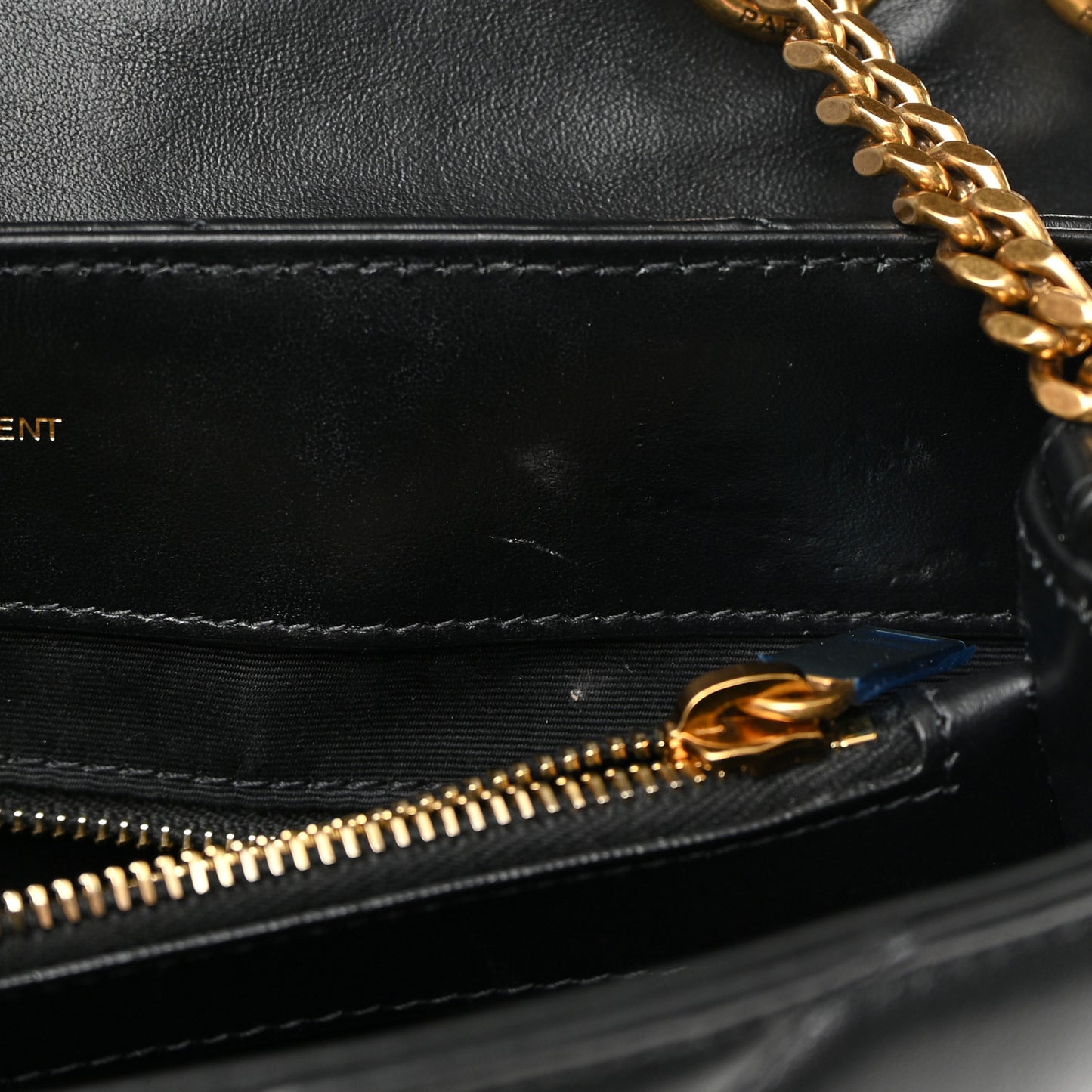 Calfskin Y Quilted Monogram Medium Loulou Chain Satchel Black