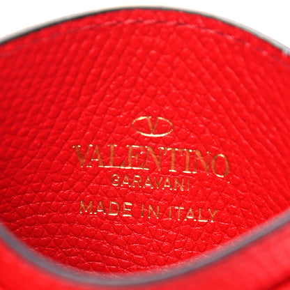 Valentino Garavani Grained Calfskin VLogo Card Holder Rouge Pur 6 of 8