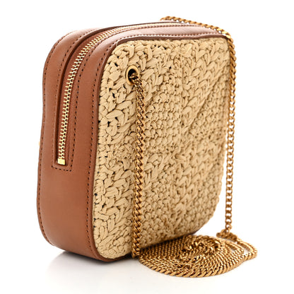 Saint Laurent Raffia Calfskin Monogram Jamie Cube Beige Brick 3 of 11