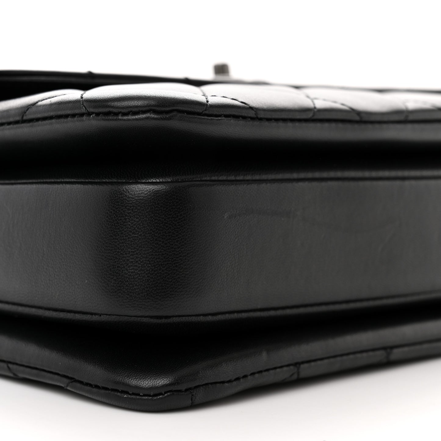 Lambskin Quilted Medium Trendy CC Flap Dual Handle Bag So Black