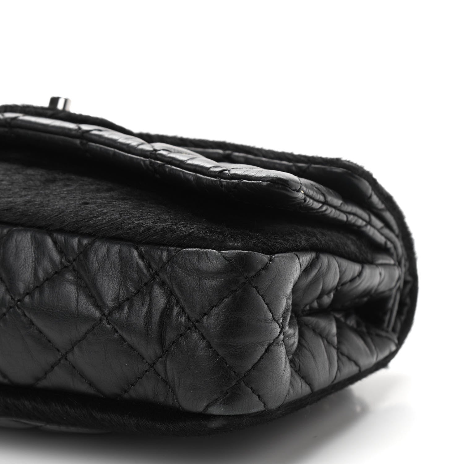 Chanel Aged Calfskin Miss Pony Fur Medium Flap Black 5 of 10