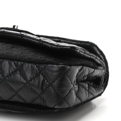 Chanel Aged Calfskin Miss Pony Fur Medium Flap Black 5 of 10
