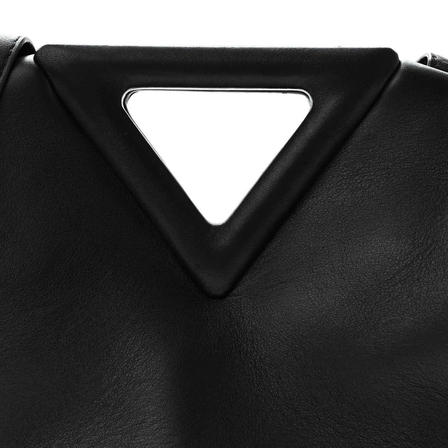 Calfskin Small The Point Triangle Bag Black