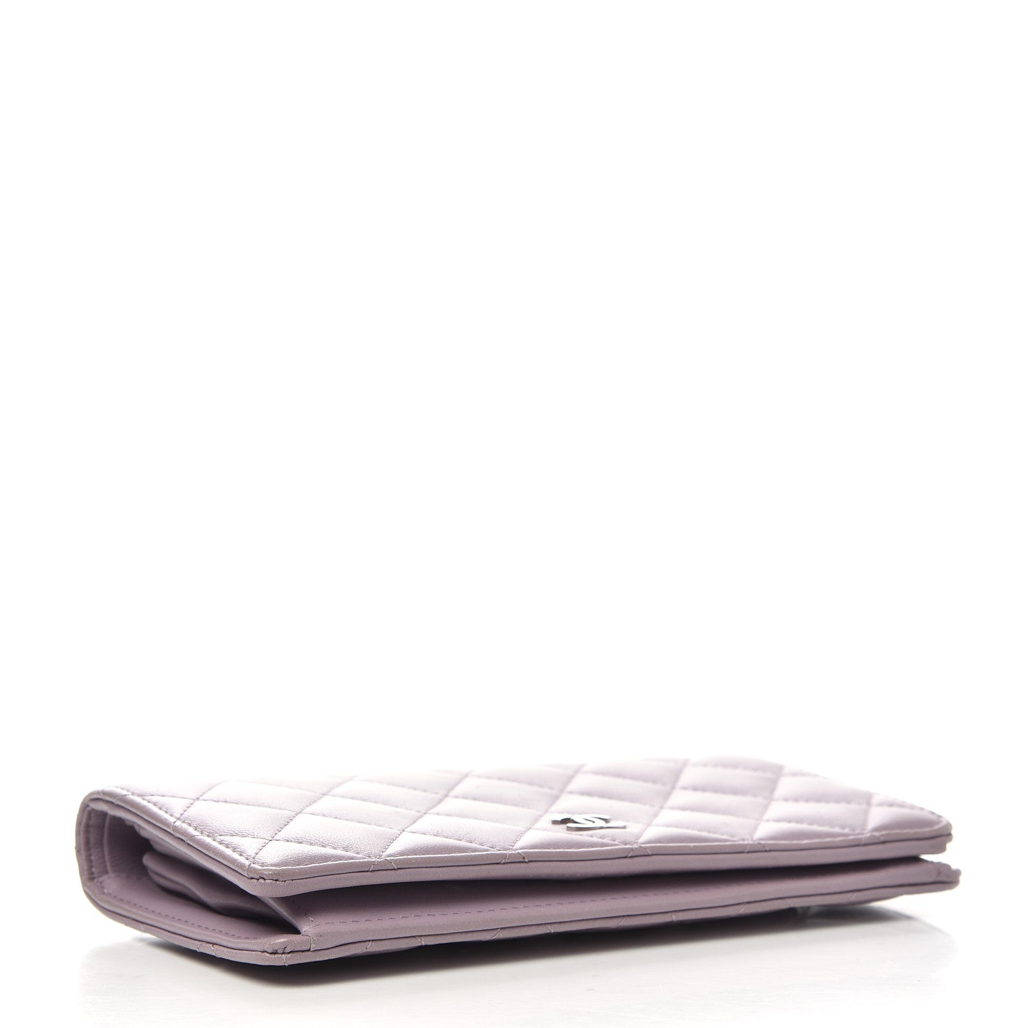 Chanel Lambskin Quilted Yen Wallet Light Purple 4 of 11