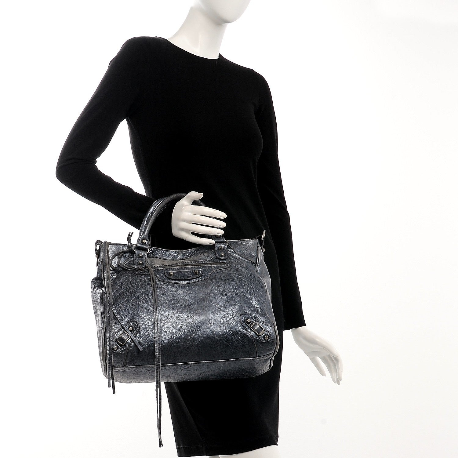 Balenciaga Agneau Classic Hardware Velo Argent Fonce 3 of 16