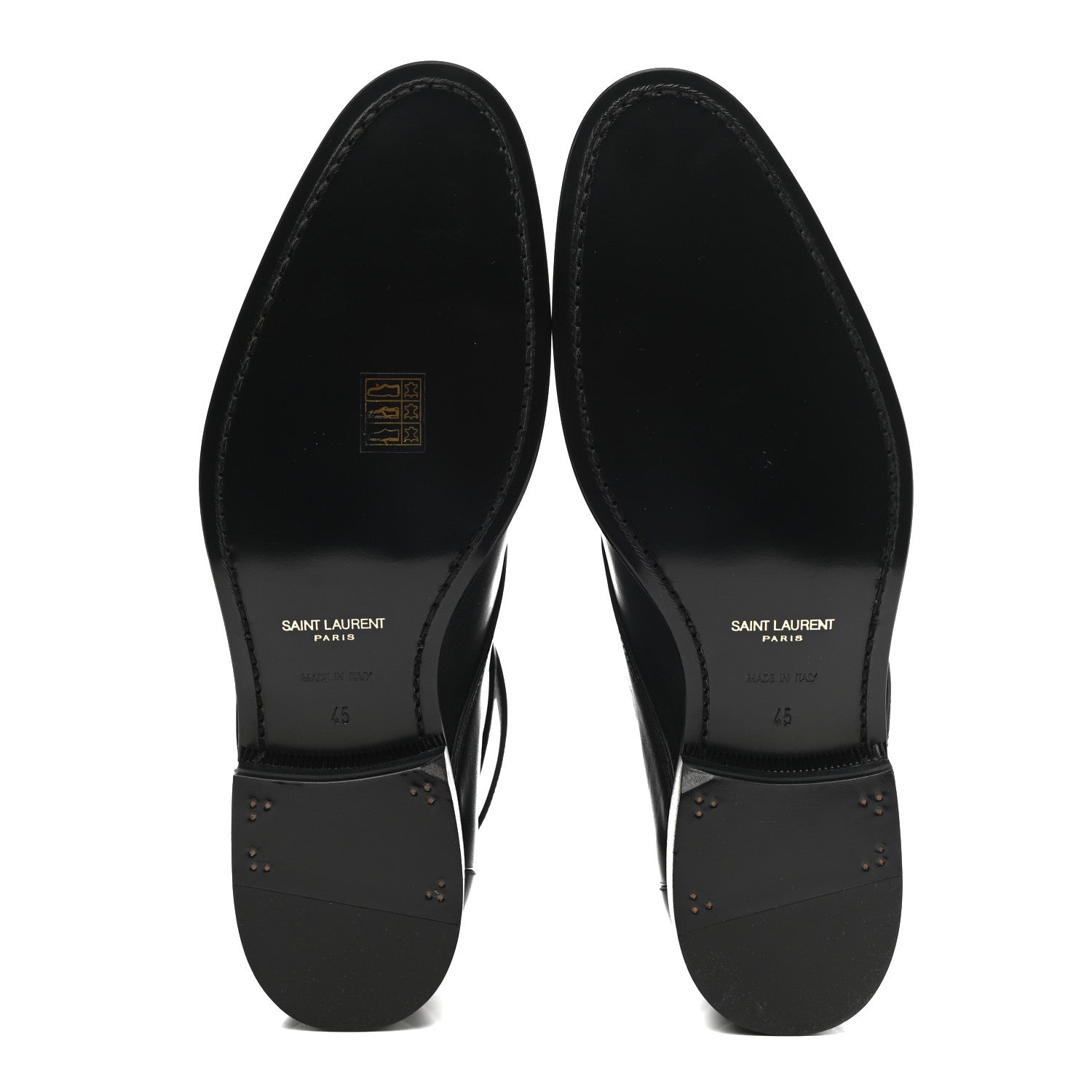 Saint Laurent Calfskin Dare 25 Jodhpur Ankle Boots 45 Black 5 of 9