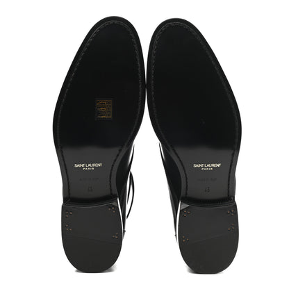 Saint Laurent Calfskin Dare 25 Jodhpur Ankle Boots 45 Black 5 of 9