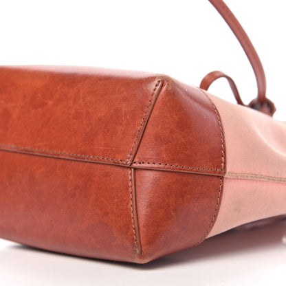 Mansur Gavriel Canvas Calfskin Bucket Bag Blush Moss 7 of 9