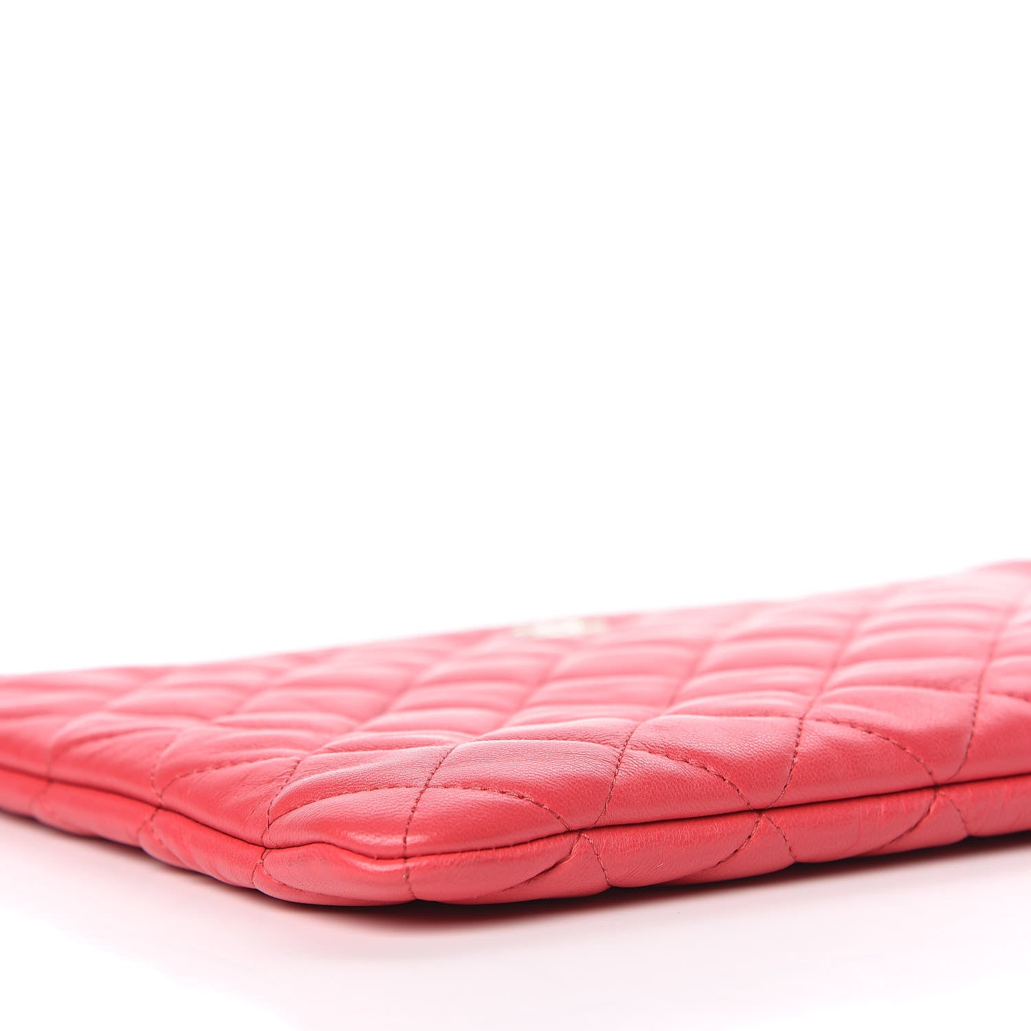 Chanel Lambskin Quilted Medium Cosmetic Case Red 8 of 10