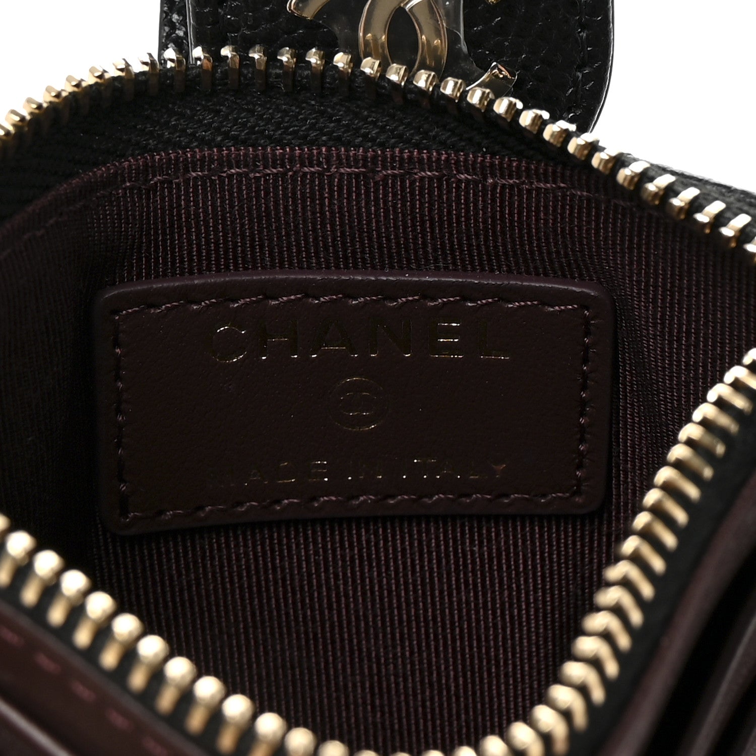 Chanel Caviar Quilted Compact Zipped Pocket Wallet Black 12 of 16