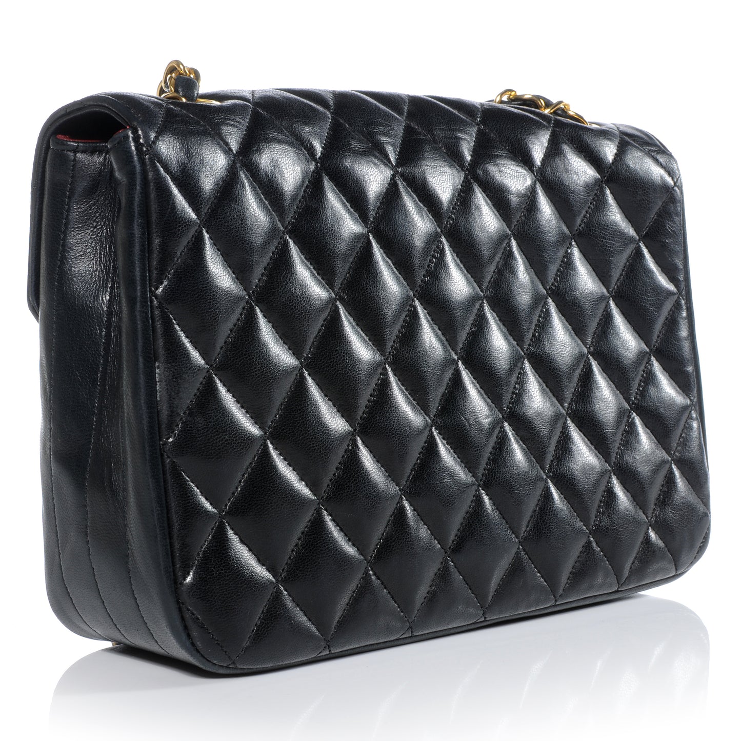 Lambskin Small Single Flap Black