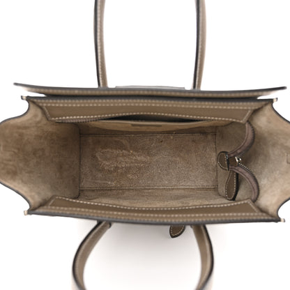 Celine Drummed Calfskin Nano Luggage Souris 6 of 12