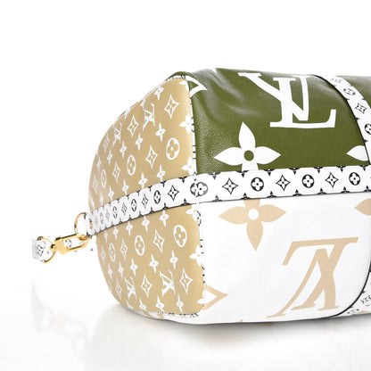 Louis Vuitton Monogram Giant Keepall Bandouliere 50 Kaki Beige 8 of 9