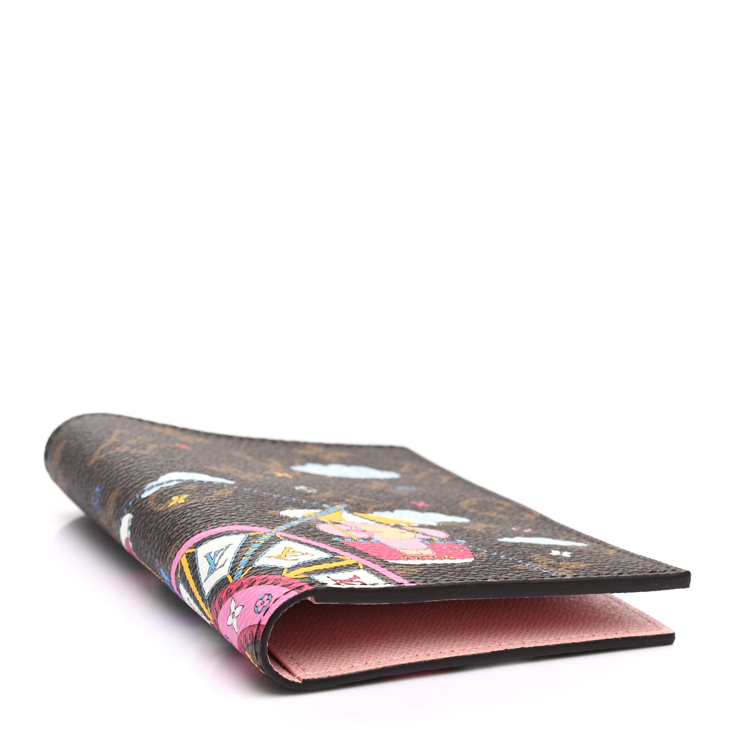 Louis Vuitton Monogram 2020 Christmas Animation Big Wheel Passport Cover Rose Ballerine 4 of 7