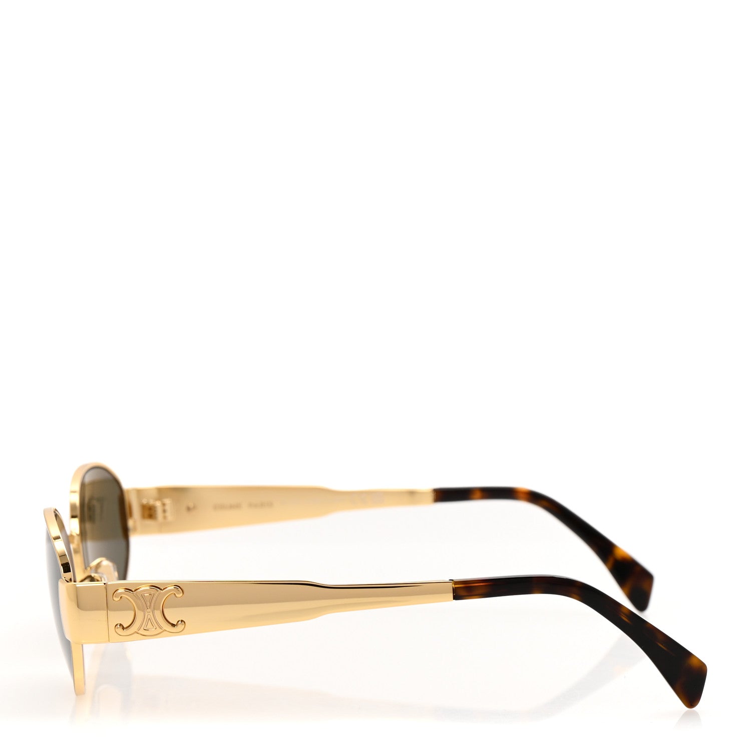 Celine Metal Triomphe 01 Sunglasses CL40235U Gold Green 3 of 8