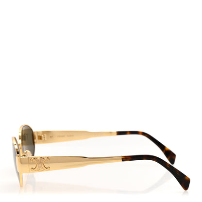 Celine Metal Triomphe 01 Sunglasses CL40235U Gold Green 3 of 8