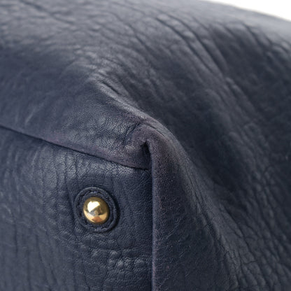 Saint Laurent Pebbled Lambskin Medium Easy Sac Navy 9 of 16