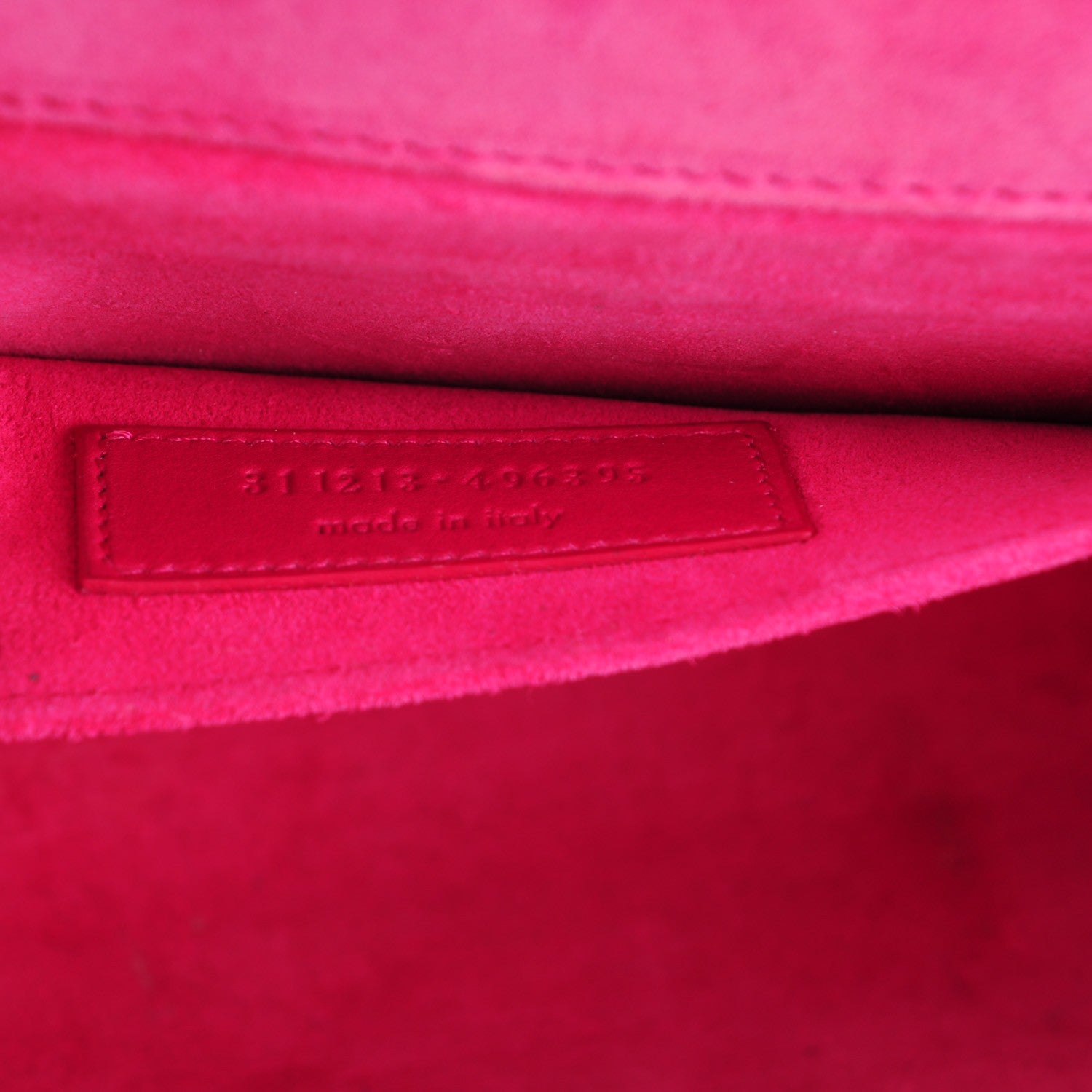 Saint Laurent Calfskin Classic Y Ligne Clutch Fuchsia 7 of 7