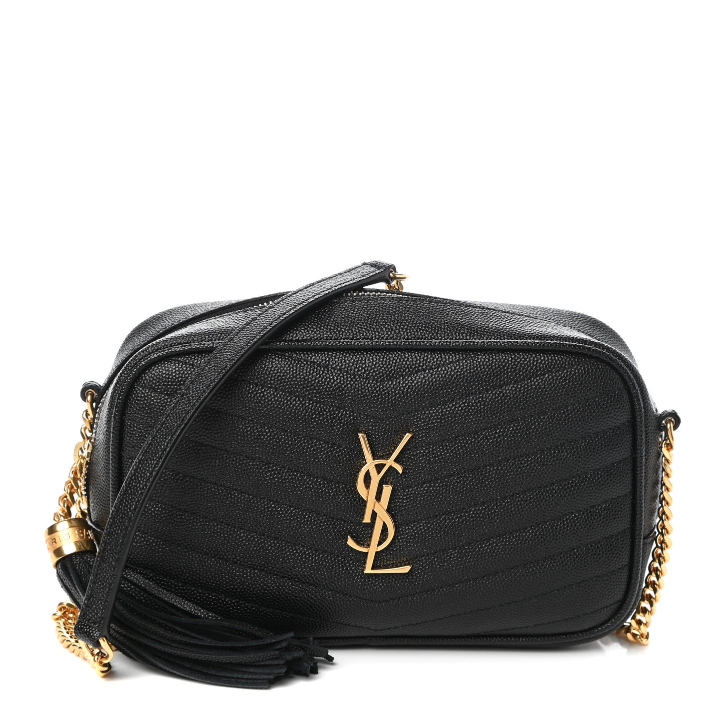 Grain De Poudre Matelasse Monogram Mini Lou Camera Bag Black