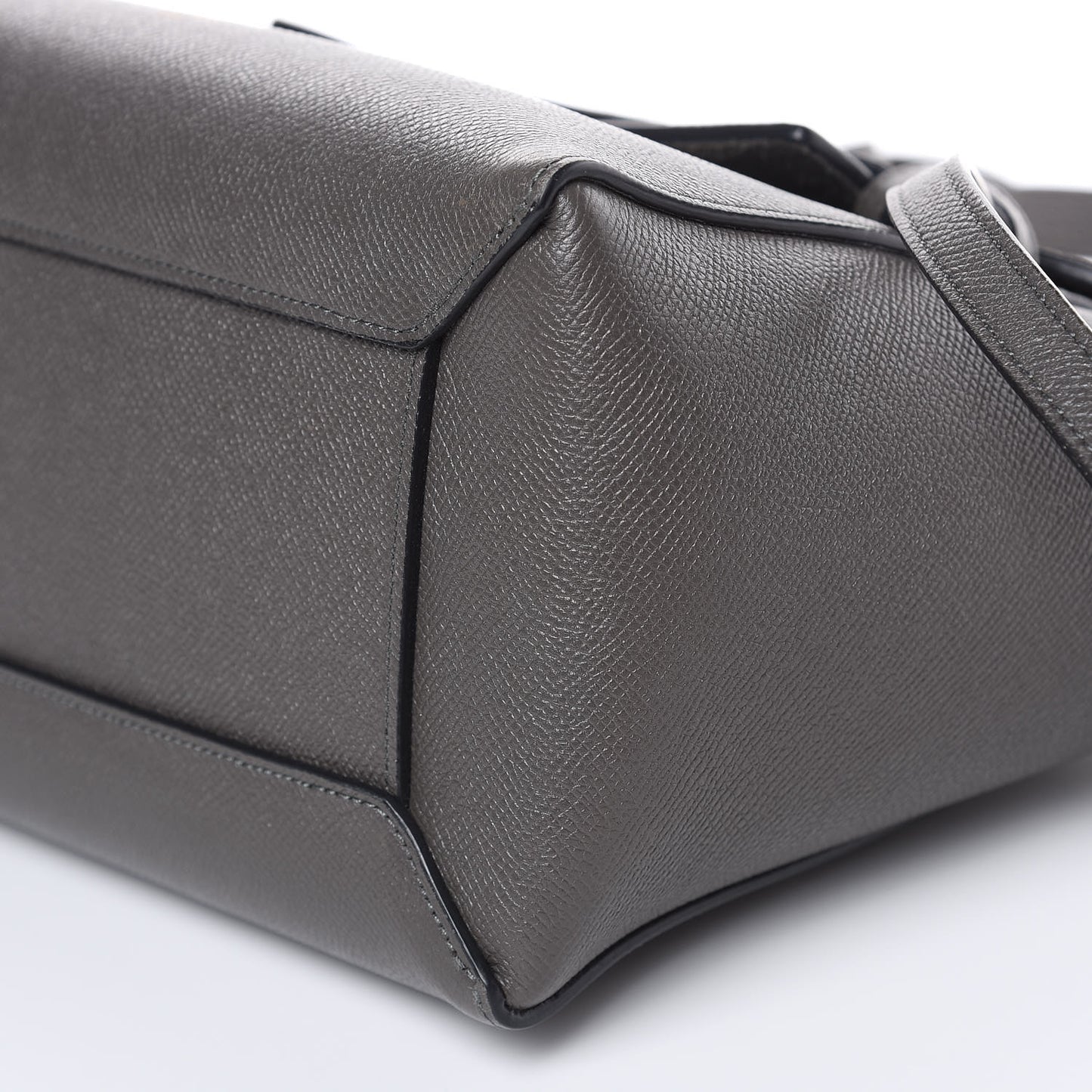 Baby Grained Calfskin Micro Belt Bag Grey