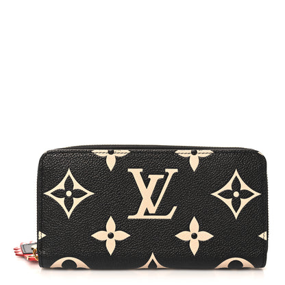 Louis Vuitton Empreinte Monogram Giant Crafty Zippy Wallet Black Creme 1 of 6