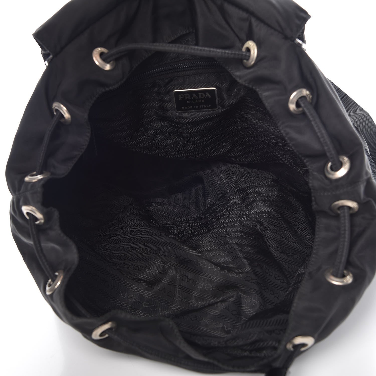 Prada Nylon Vela Medium Backpack Black 5 of 11