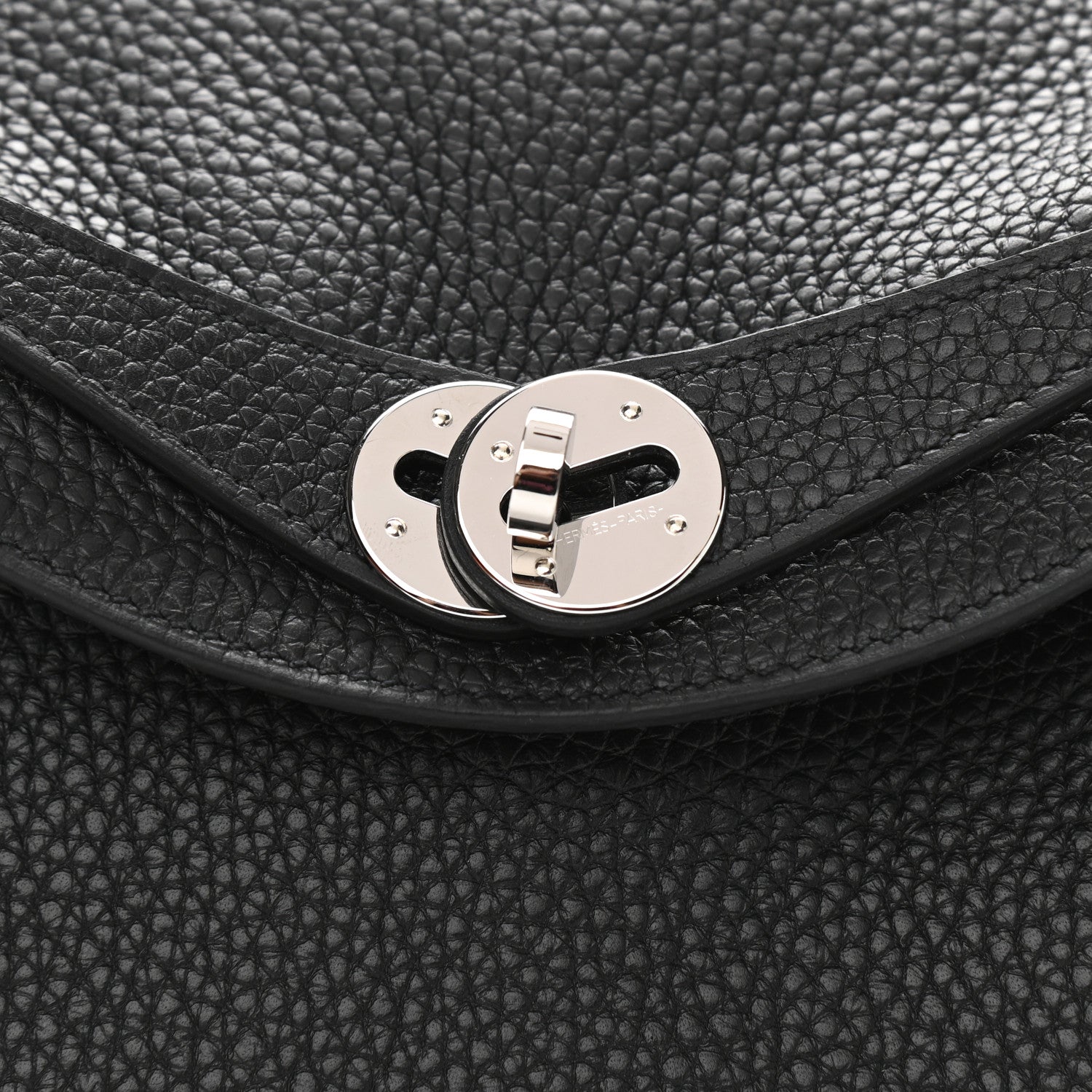 Hermes Taurillon Clemence Lindy 26 Black 9 of 12