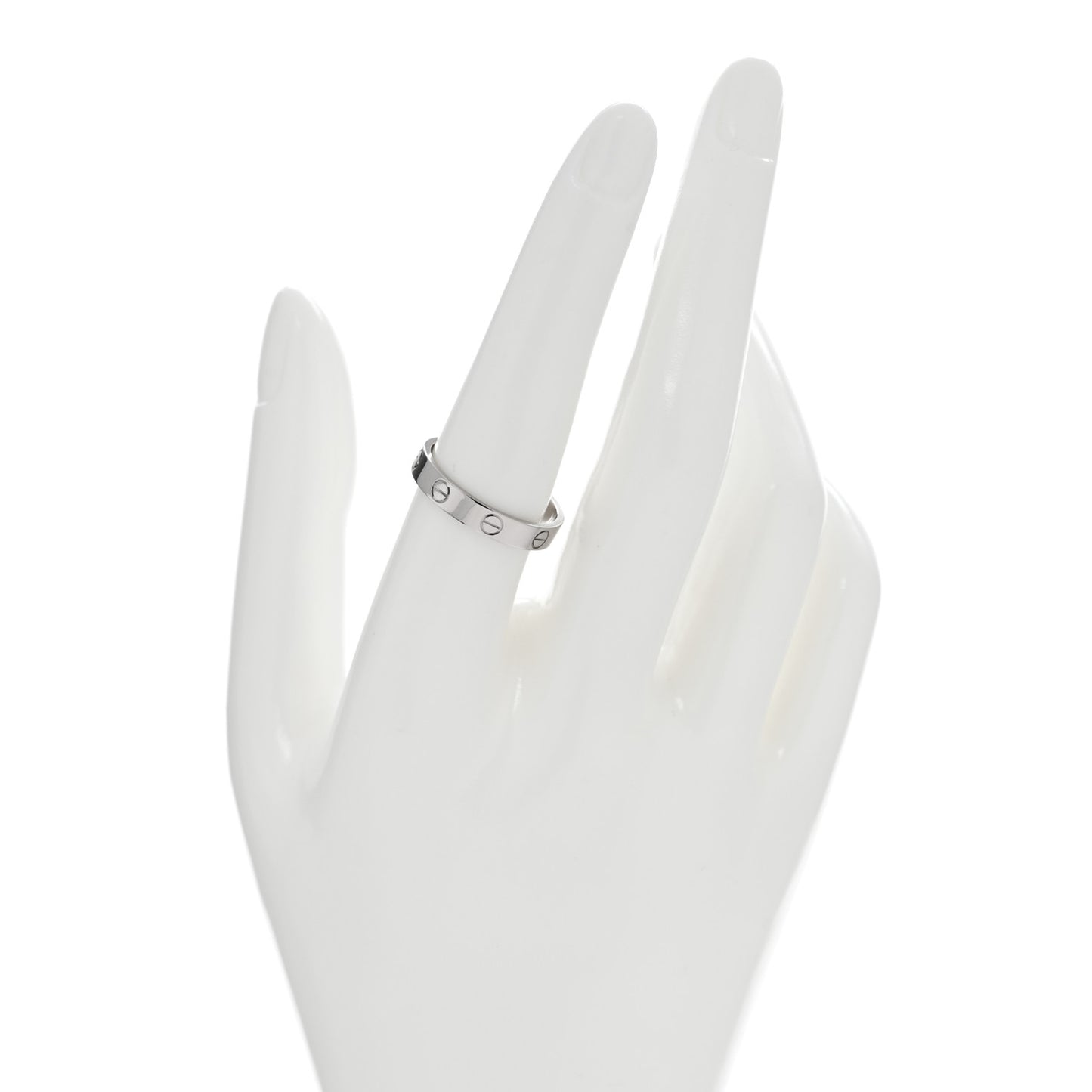 18K White Gold 3.5mm LOVE Wedding Band Ring 57 8