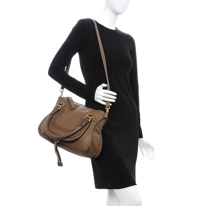 Chloe Calfskin Medium Marcie Satchel Barbour Khaki 2 of 8