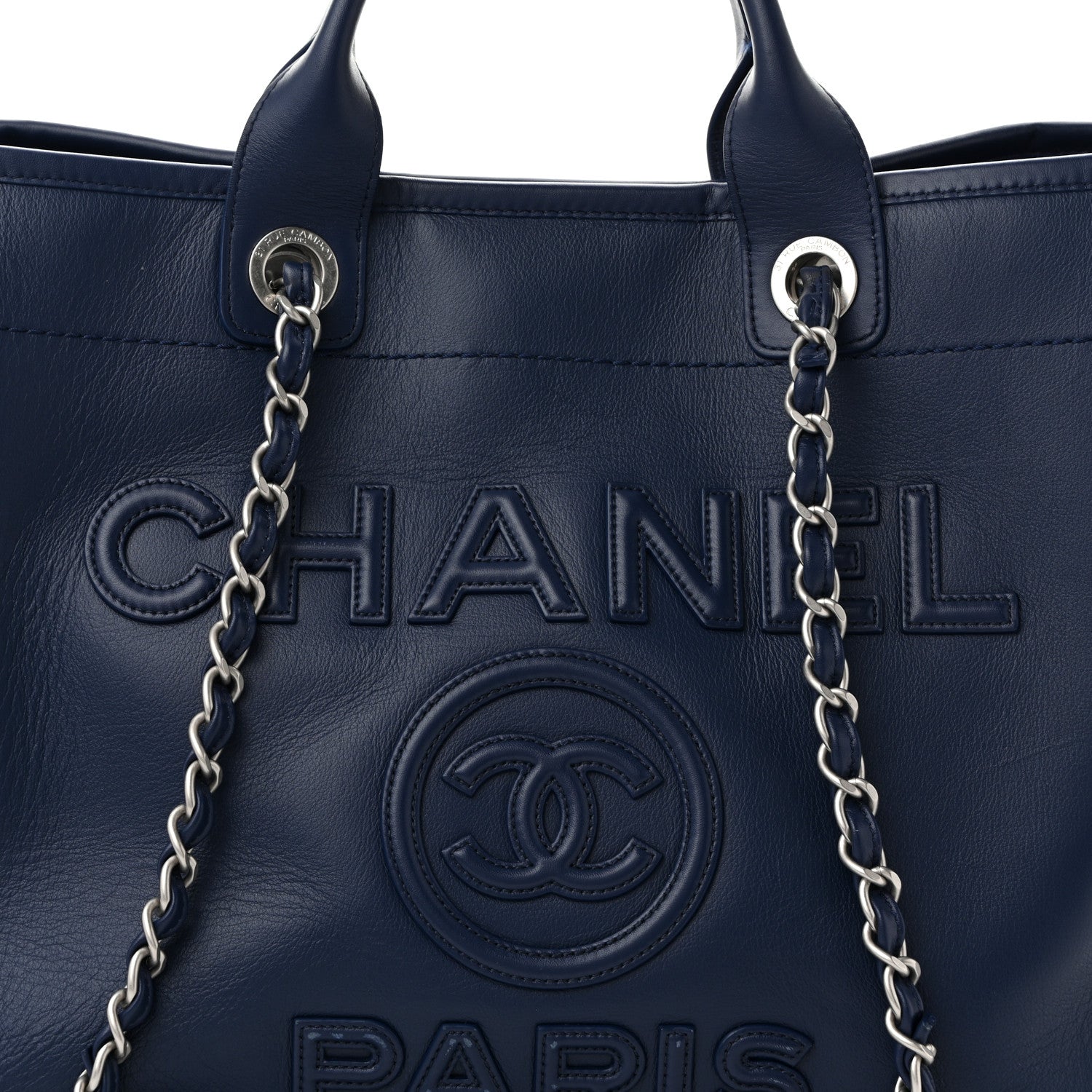 Chanel Calfskin Medium Deauville Navy 8 of 12