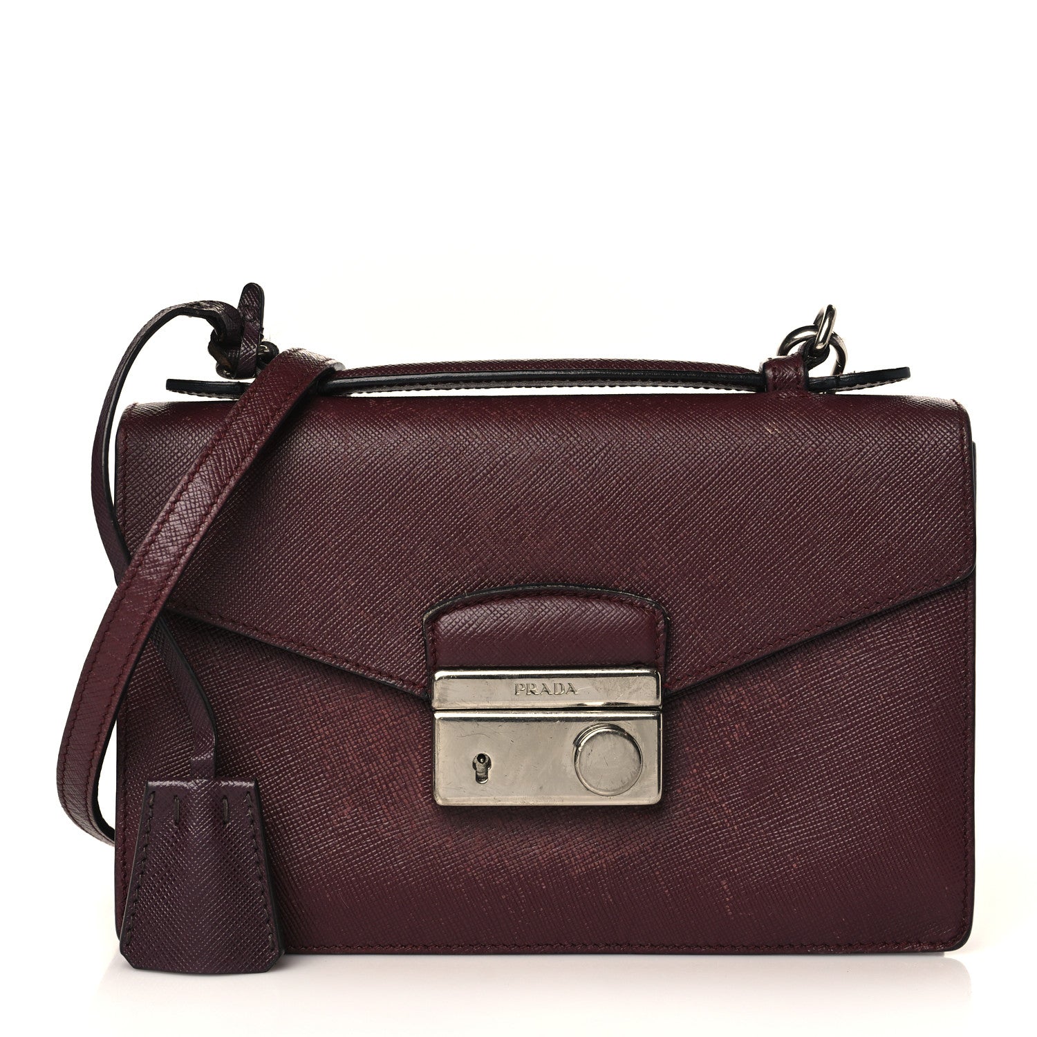 Prada Saffiano Sound Convertible Bag Granato 1 of 18