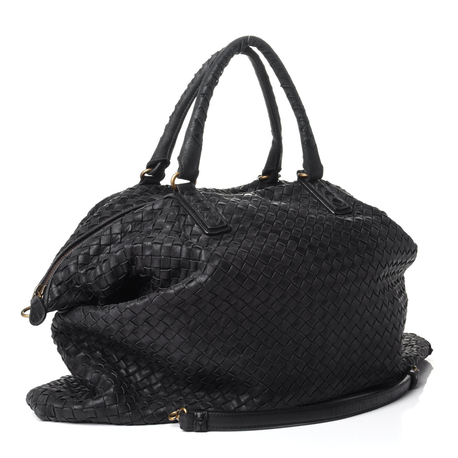 Bottega Veneta Nappa Intrecciato Maxi Convertible Tote Black 3 of 15