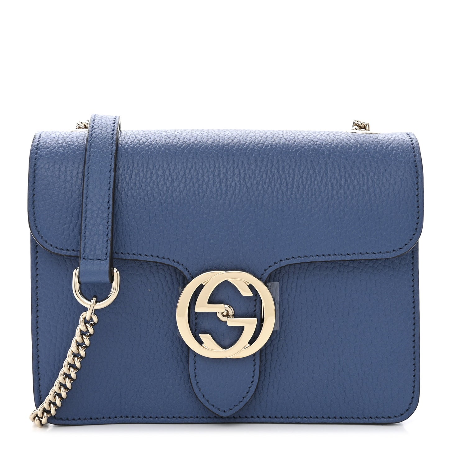 Dollar Calfskin Small Interlocking G Shoulder Bag Caspian