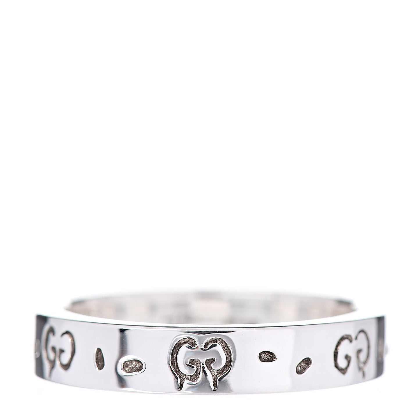 Sterling Silver GucciGhost Narrow Ring 56 7.5