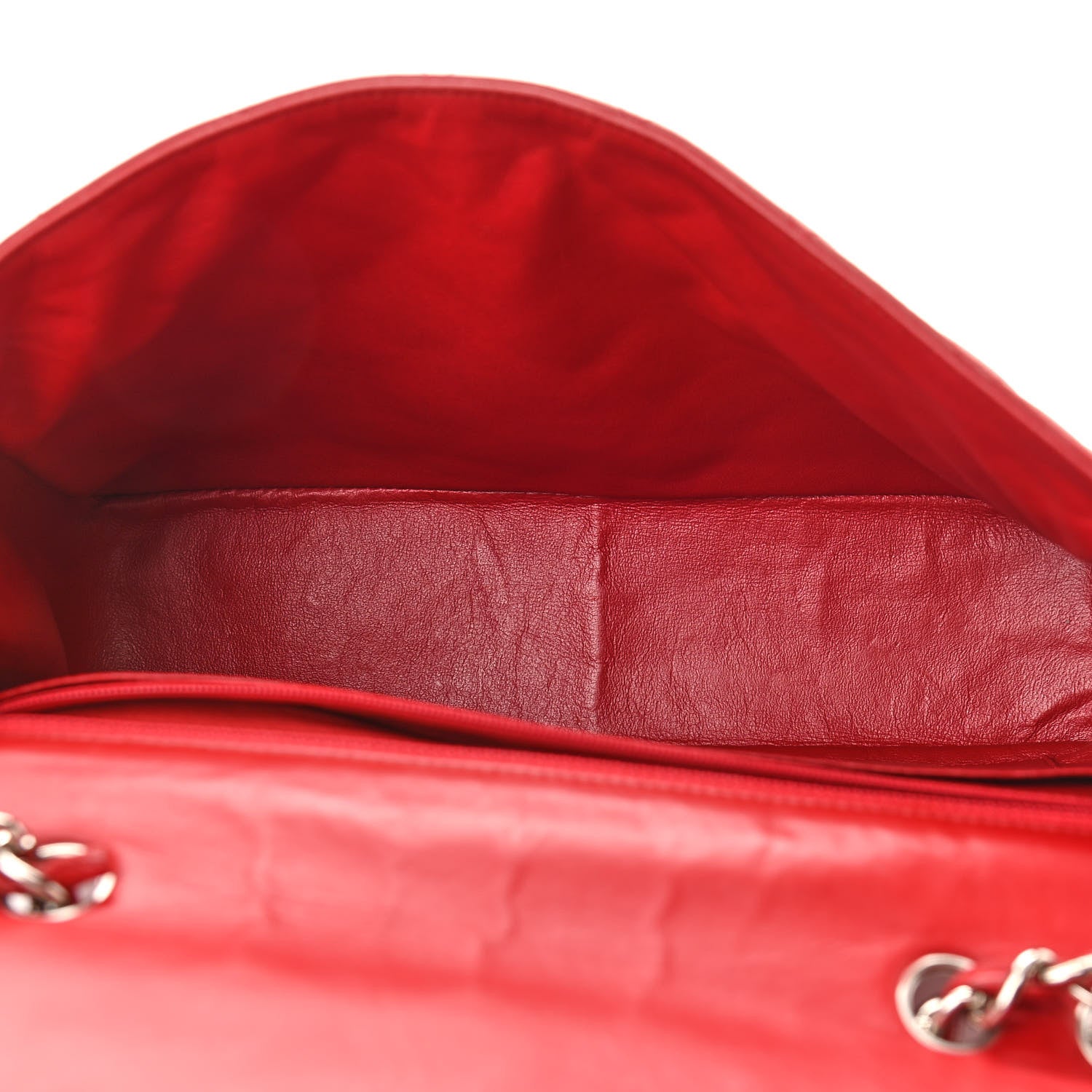 Chanel Lambskin Quilted Jumbo Double Flap Red 5 of 12