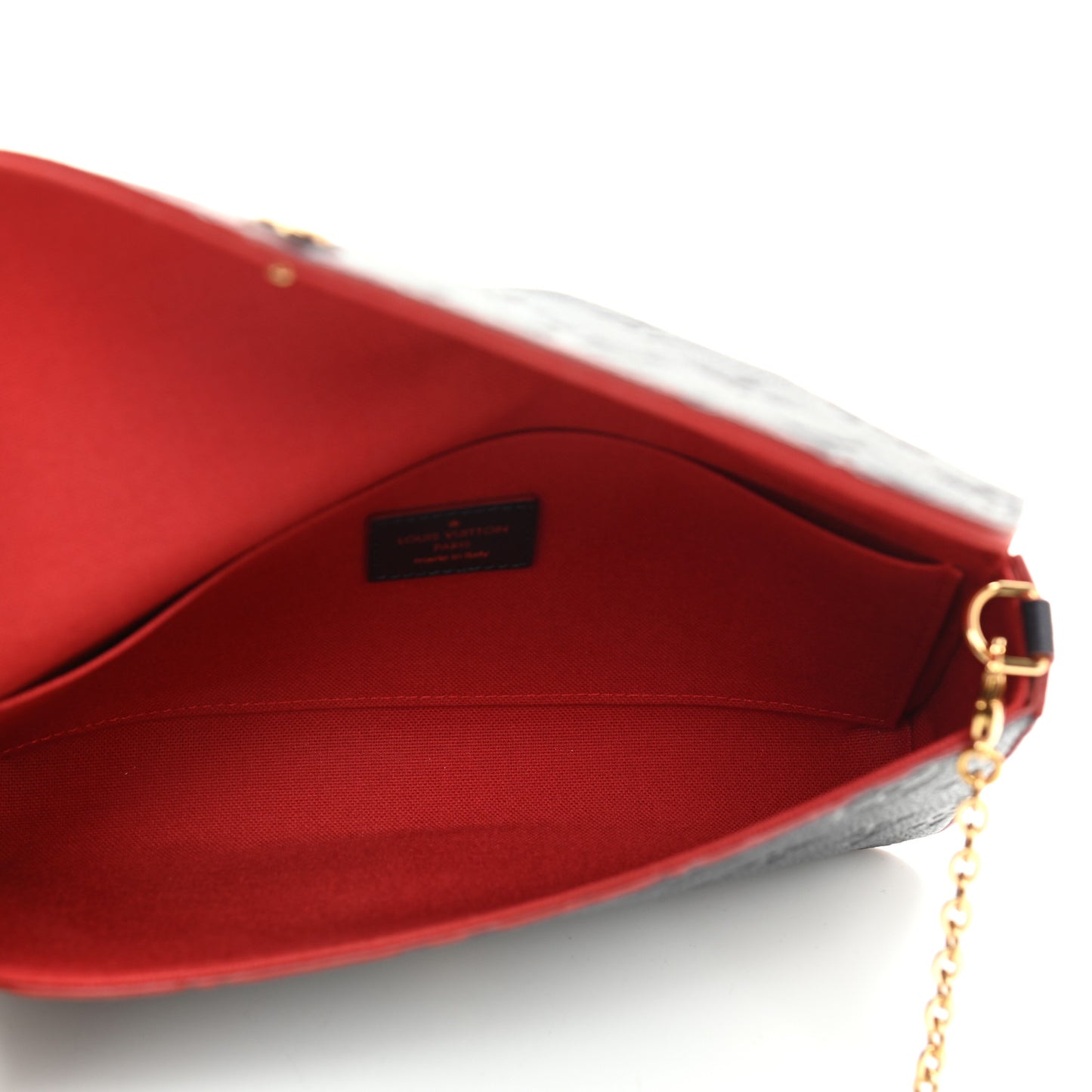Empreinte Pochette Felicie Chain Wallet Marine Rouge