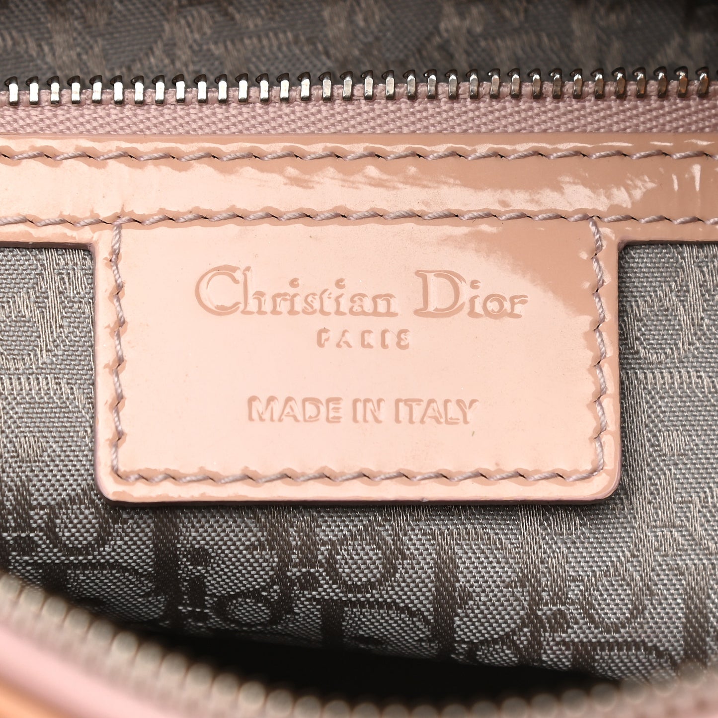 Patent Cannage Large Lady Dior Dark Beige