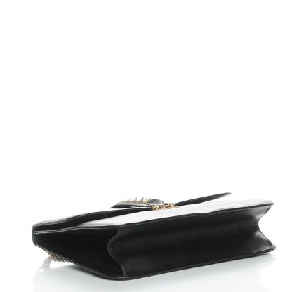 Valentino Garavani Vitello Large Glam Lock Rockstud Flap Black 4 of 7