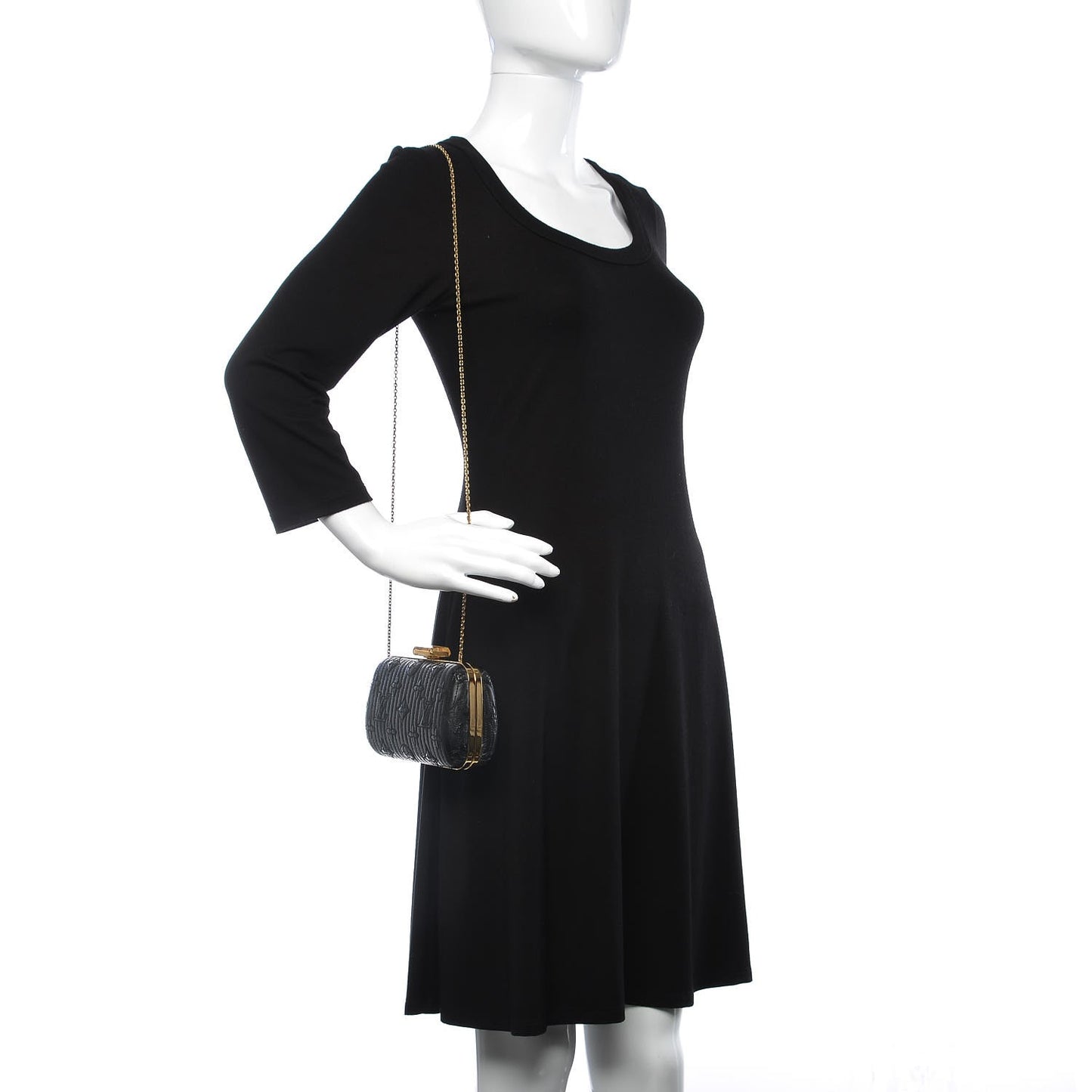 Vernis Monogram Motard Minaudiere Clutch Black